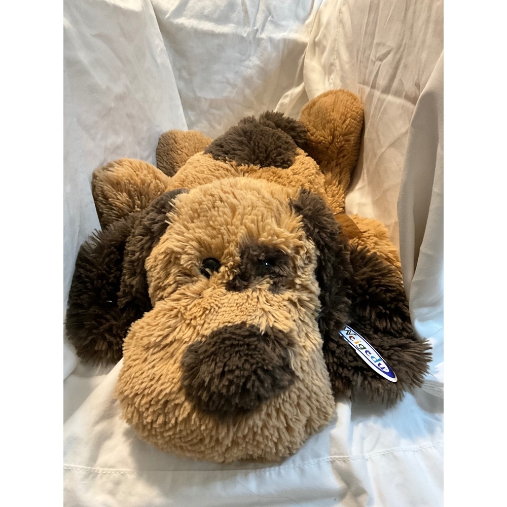 Weigedu Large 20 Inch Floppy Puppy Dog Plush Shaggy Brown Tan Stuffed Animal